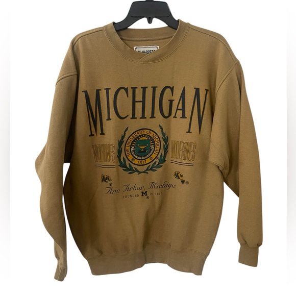 Vintage University of Michigan Wolverines Crewneck Sweatshirt College size M - Picture 5 of 5